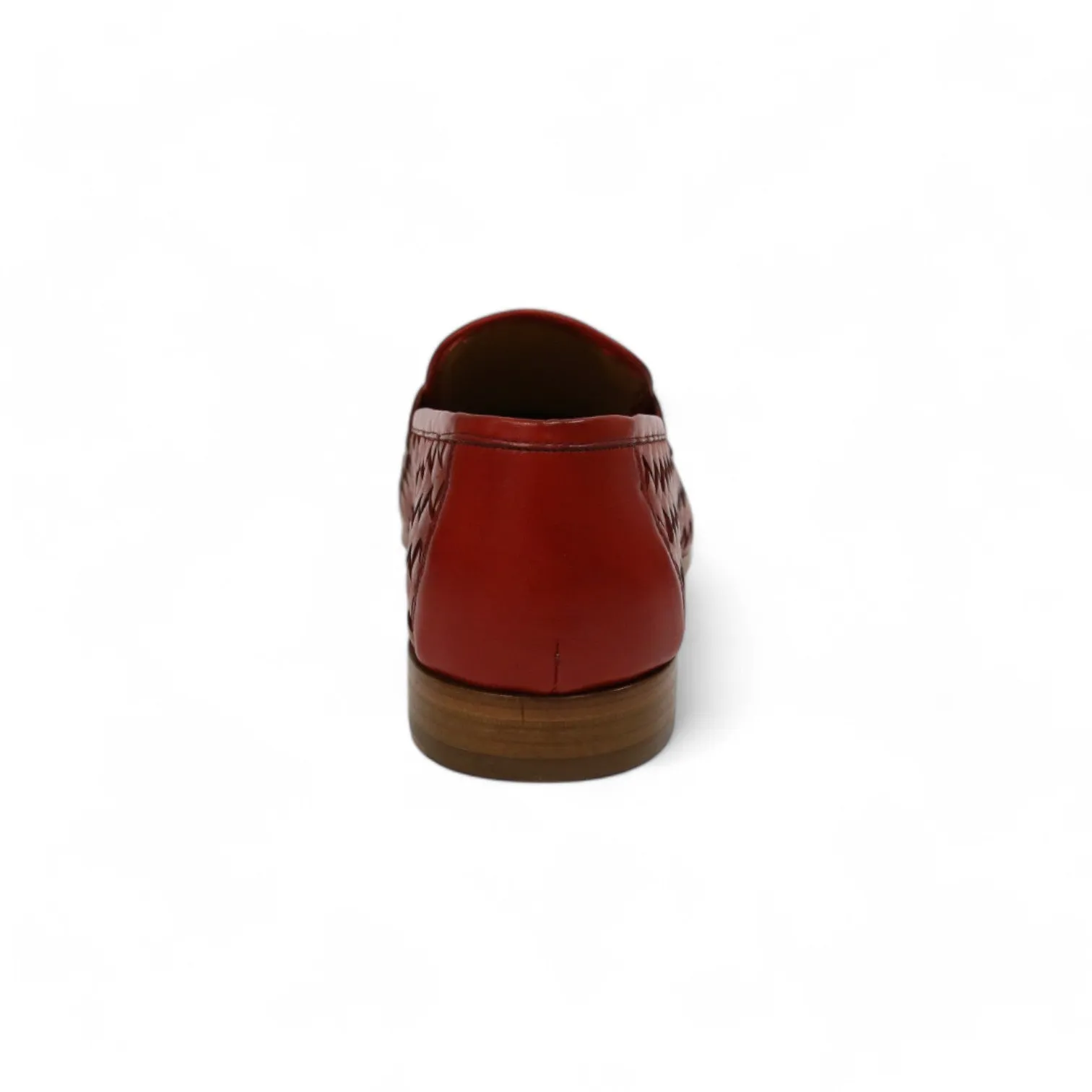 Ambrogio by Mezlan Solomeo 21101 Men's Shoes Red Woven Leather Penny Slip-On Loafer (AMZ1011)