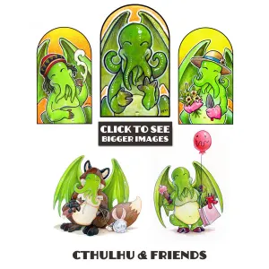 Cthulhu and Friend Prints