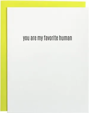 Favorite Human Letterpress Card