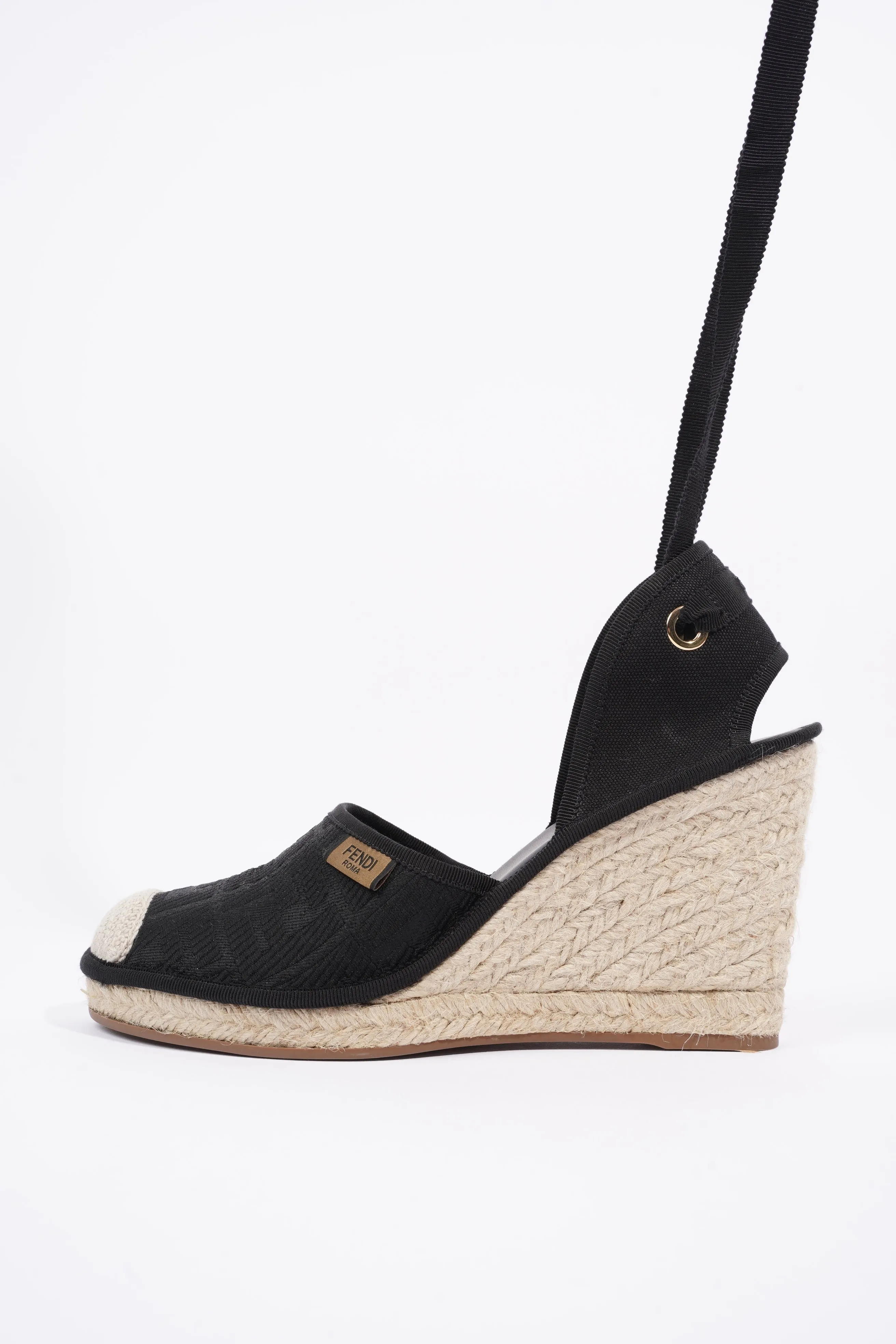 Fendi Womens Espadrilles Black EU 40 / UK 7