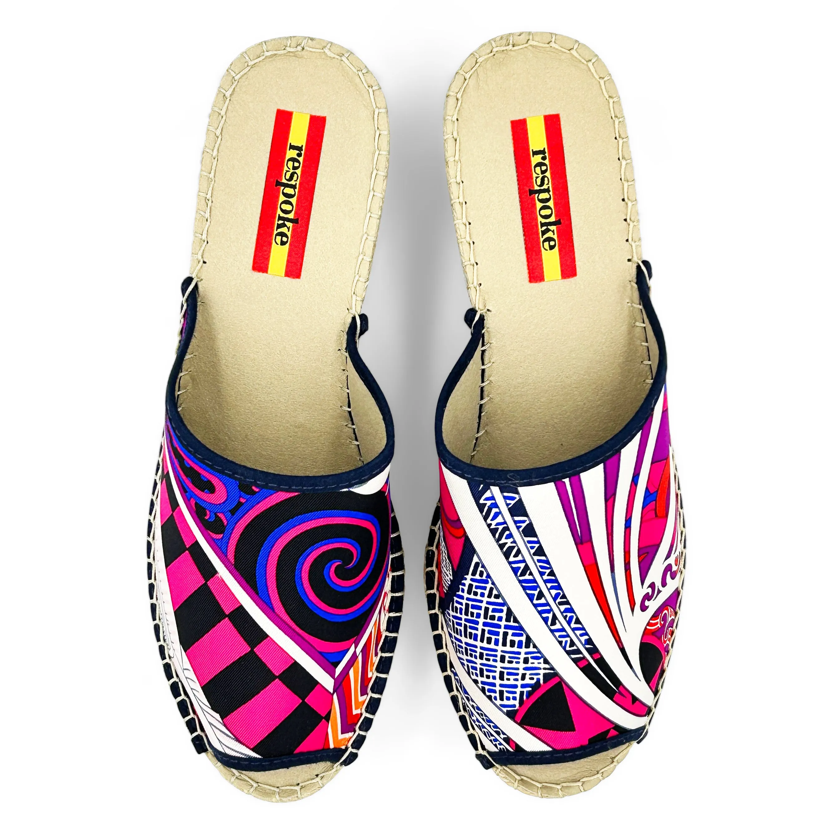 KAWA Magenta Modern Wedge Espadrilles