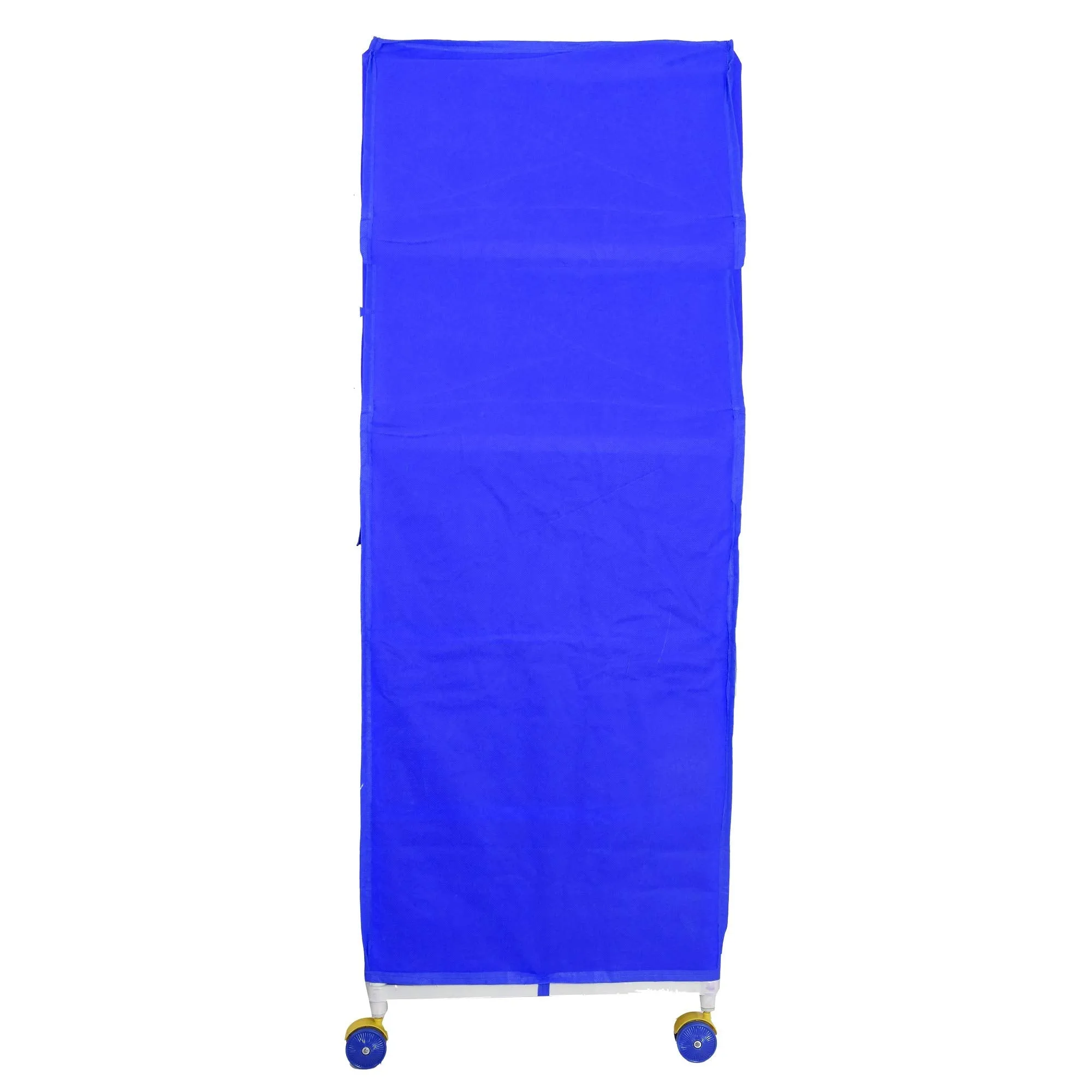 Kuber Industries Multipurpose Plastic Printed Foldable Toy Box/Wardrobe Storage Almirah for Kids with 5 Shelves (Blue)-KUBMART1152