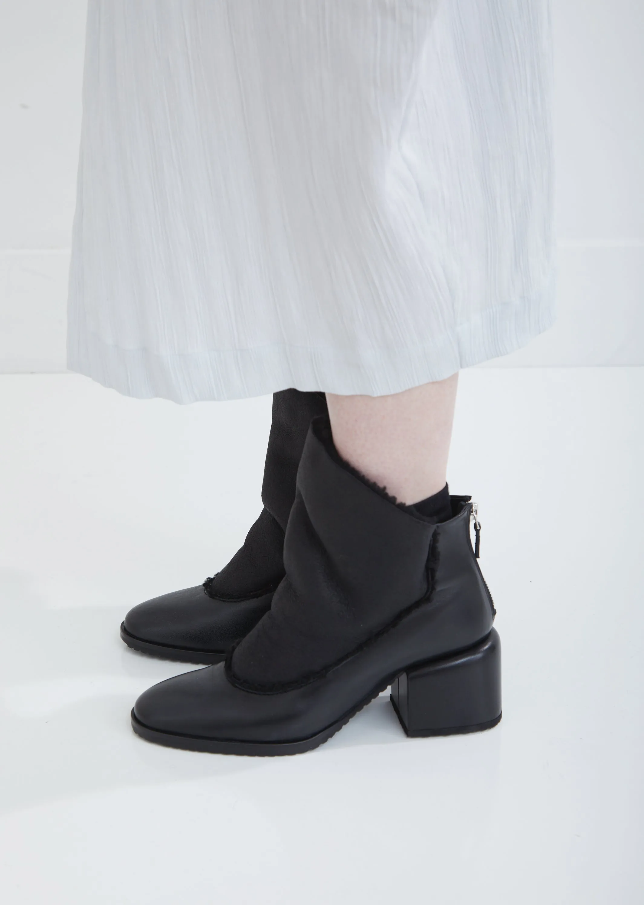 Litava Leather Shearling Boots