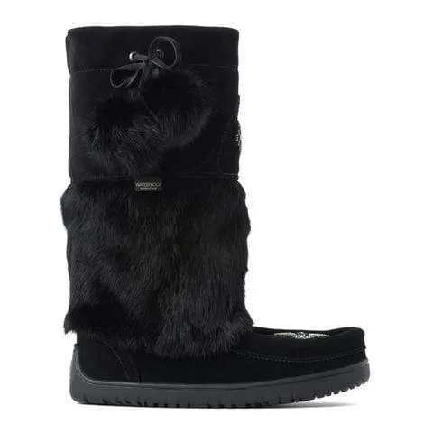 Manitobah Mukluks Snowy Owl Vibram Waterproof Mukluks- Black