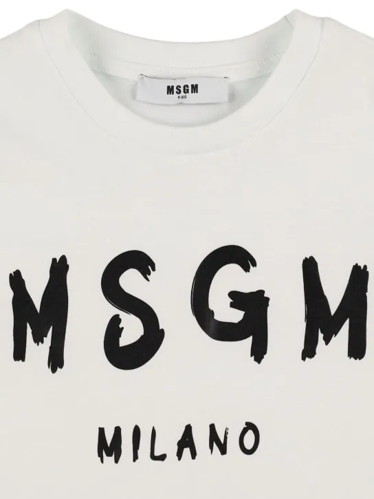 MSGM   Printed cotton jersey t-shirt 