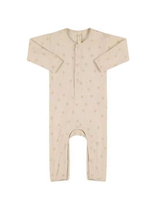 Quincy Mae   Printed organic cotton romper 